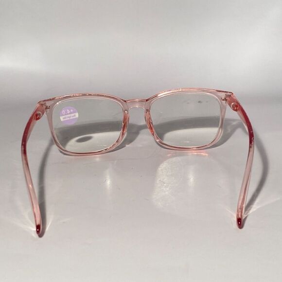 1135 Colette 4.0 Clear  Pink Reading Glasses Soft Butterfly Style Readers NWT - Picture 5 of 9